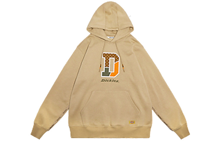 Dickies Wheat Hoodie with Embroidered Letter Print and Fleece Lining DK009469CH1