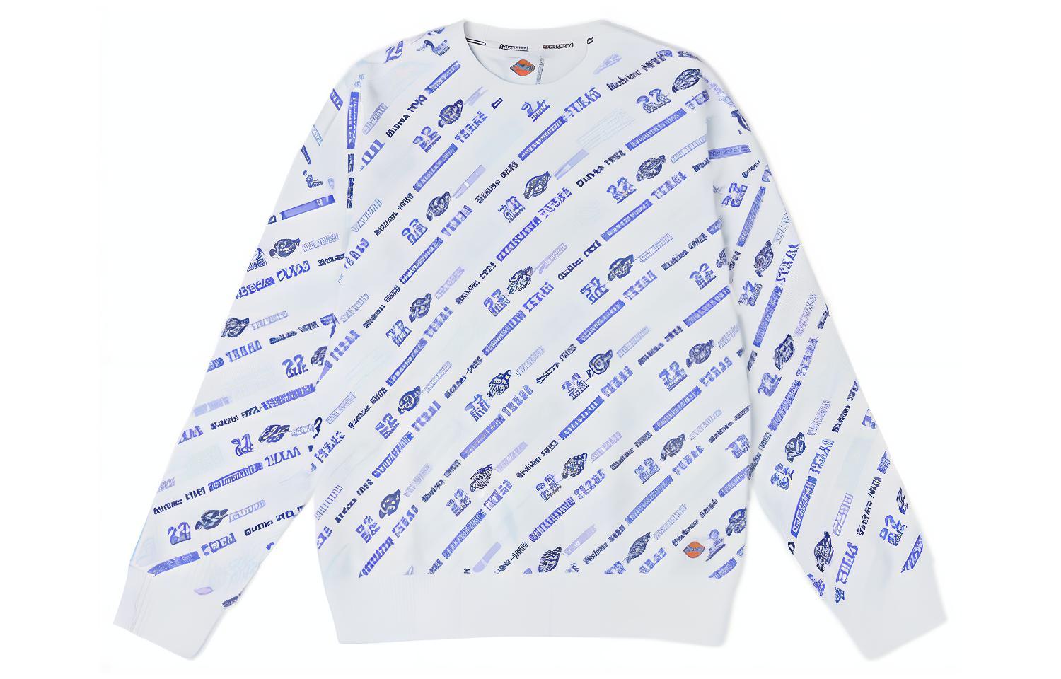 Dickies White All-Over Print Crewneck Loose Pullover Sweatshirt Unisex DK011262E57