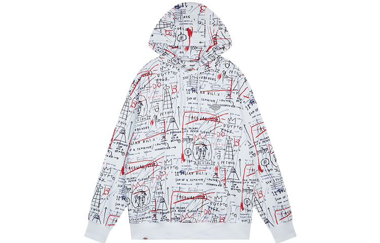 Dickies White Allover Printed Pullover Sweatshirt Unisex DK008508C4D