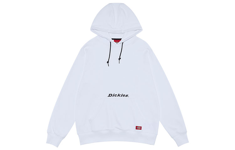 Dickies White Alphabet Print Fleece Hoodie Unisex Casual Wear DK009593C4D