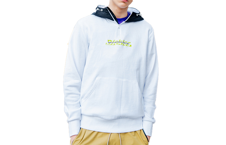 Dickies White Casual Zip-Up Hoodie DK007427C4D