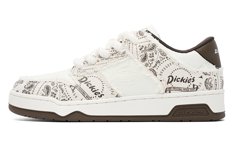 Dickies White Chocolate Paisley Low-Top Canvas Sneakers Casual Shoes 241M50LXS28A White Clay Green