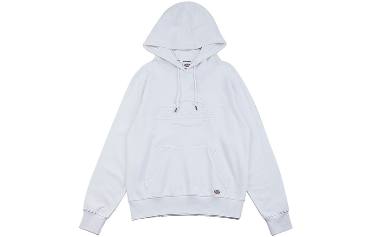 Dickies White Cotton Logo Hoodie Long Sleeve Sweatshirt DK008086C4D