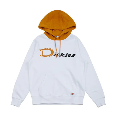 Dickies White Logo Embroidered Long Sleeve Hoodie DK008047C4D