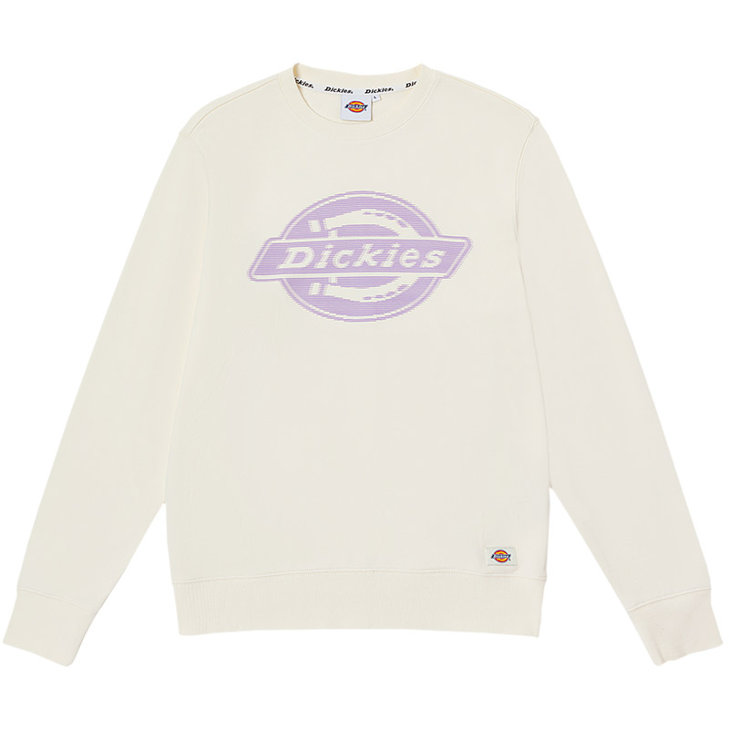 Dickies White Pullover Sweatshirt with Chest Logo Design DK011519C48