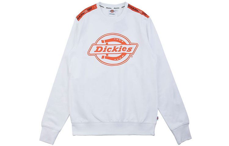 Dickies White Terry Logo Print Long Sleeve Sweatshirt DK008087C4D