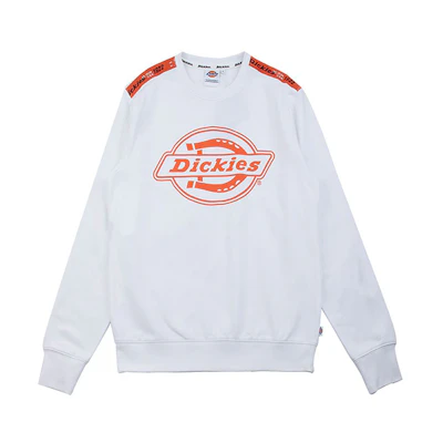 Dickies White Terry Logo Print Long Sleeve Sweatshirt DK008087C4D