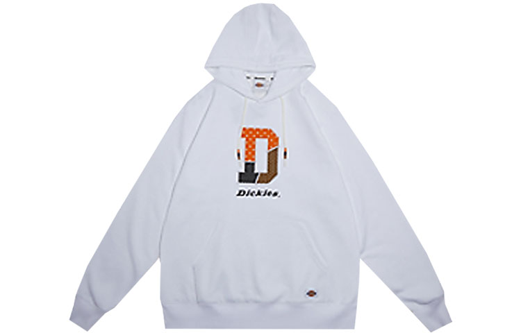 Dickies Winter Fleece Hoodie White Printed Sweatshirt DK009469C4D1