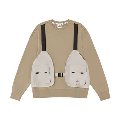 Dickies Workwear-Inspired Utility Suspender Crewneck Sweatshirt DK010943CH1