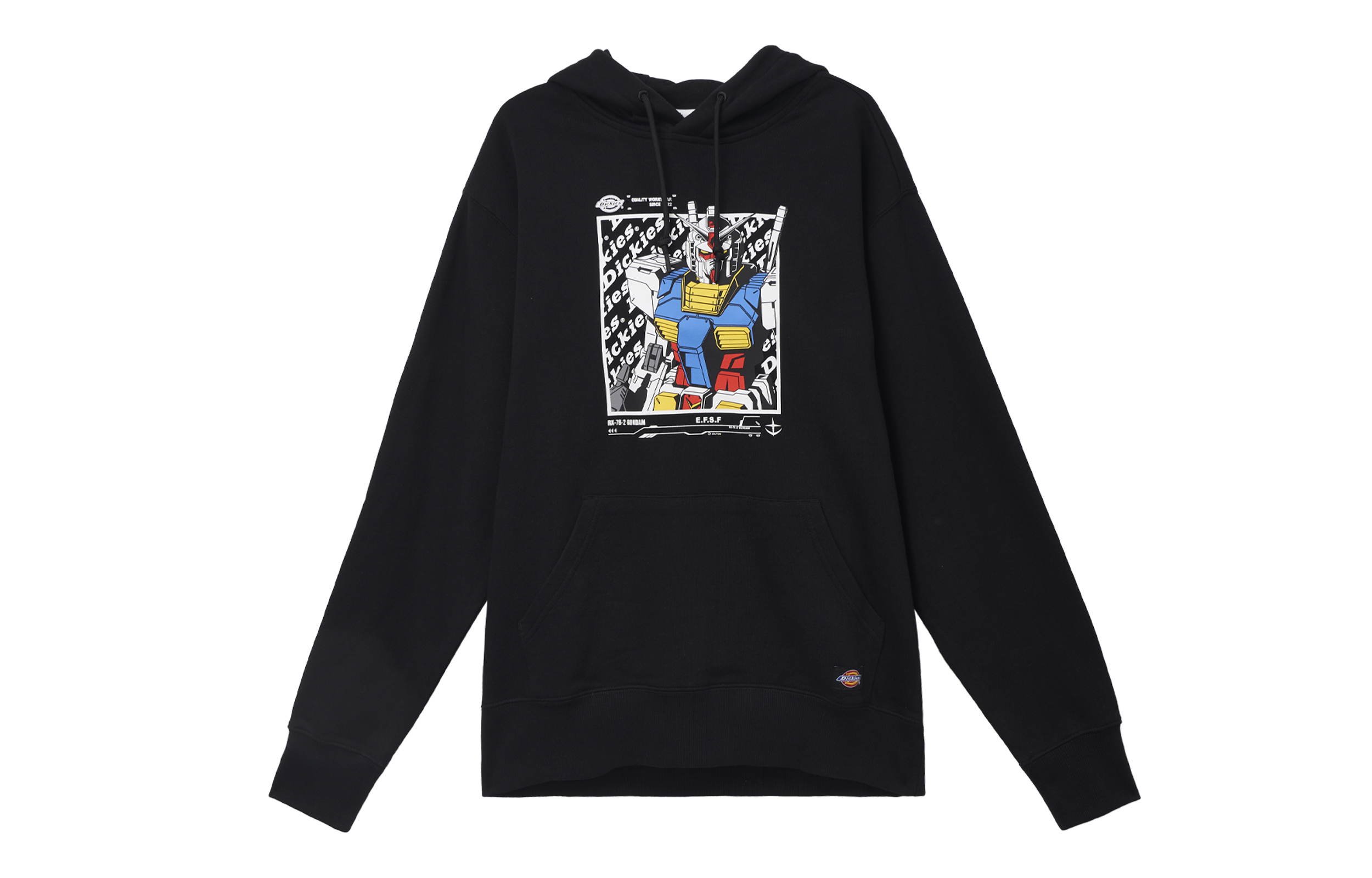 Dickies Gundam Cartoon Print Unisex Long Sleeve Sweatshirt Black DK008470BLK