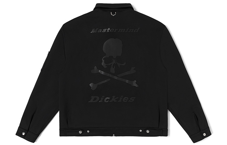 Lookbook Dickies x mastermind JAPAN 反光印花長袖拉鍊外套 黑色 DK011445H29