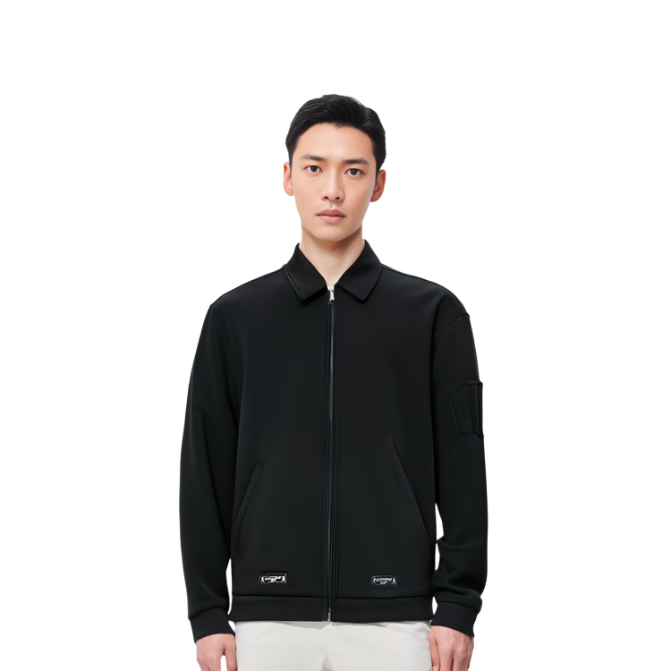 Shop Dickies x mastermind JAPAN 反光印花長袖拉鍊外套 黑色 DK011445H29