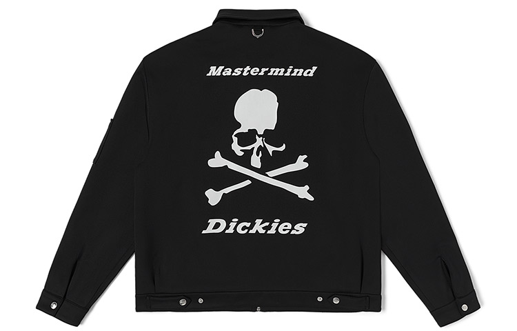 Lookbook Dickies x mastermind JAPAN SS23 標誌印花領外套 黑色 DK011445H30