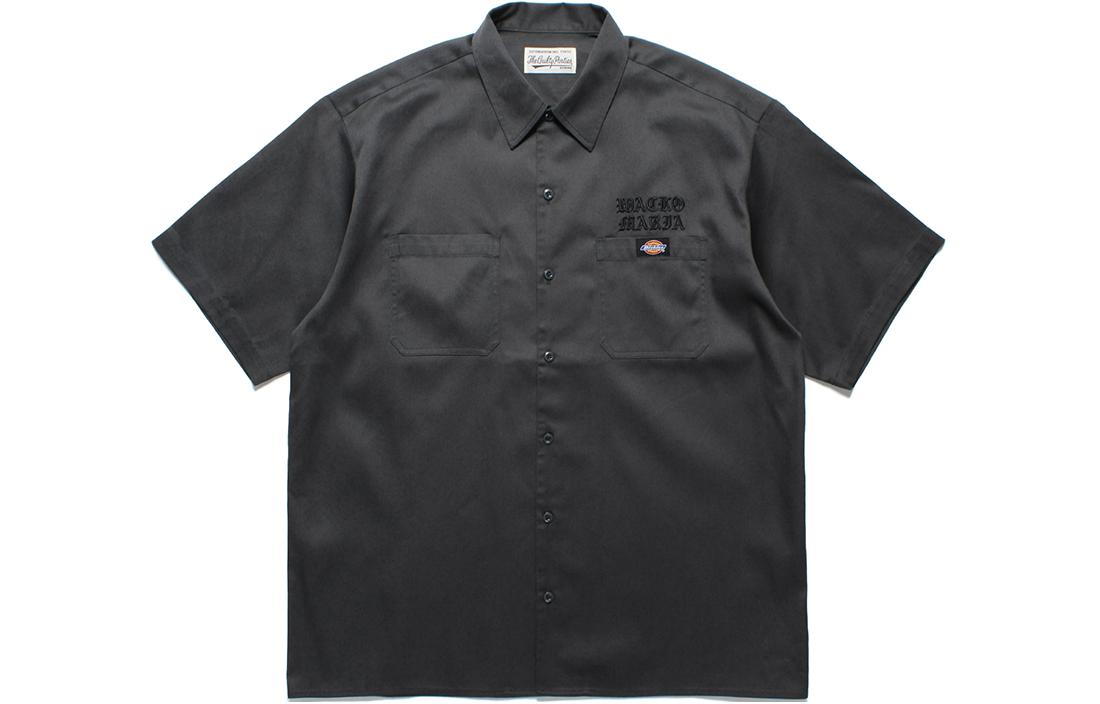 Order Kemeja Unisex Dickies x WACKO MARIA SS24 Charcoal dengan Poket Sulaman. DC01-CH