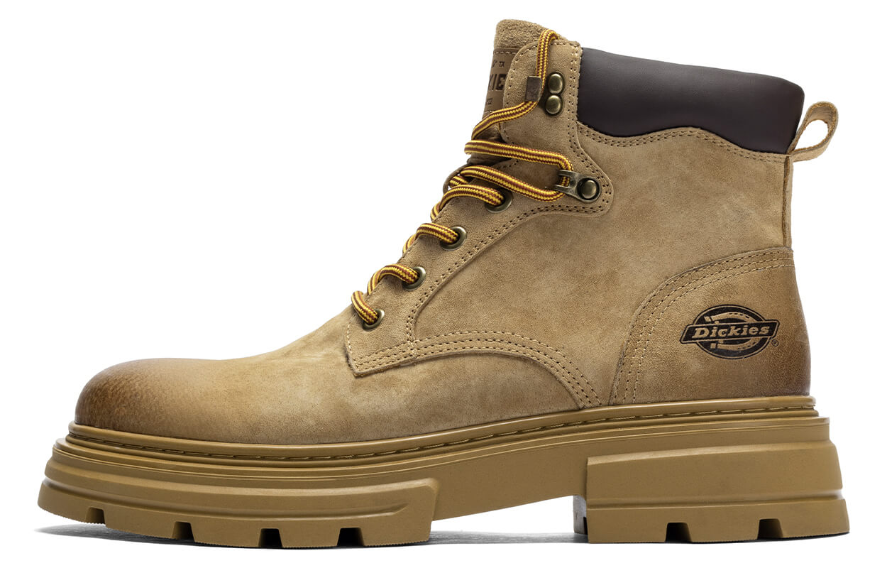 Dickies Yellow-Brown Outdoor Thick-Soled Martin Boots with Plush Lining. 243M50LXS80D Yellow Brown