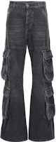 DIESEL 1996 D-Sire FW23 Low-Waist Wide-Leg Cargo Jeans Unisex Gray Black. A118710HLAA-02 DIESEL 1996 D-Sire FW23 Low-Waist Wide-Leg Cargo Jeans Unisex Gray Black. A118710HLAA-02