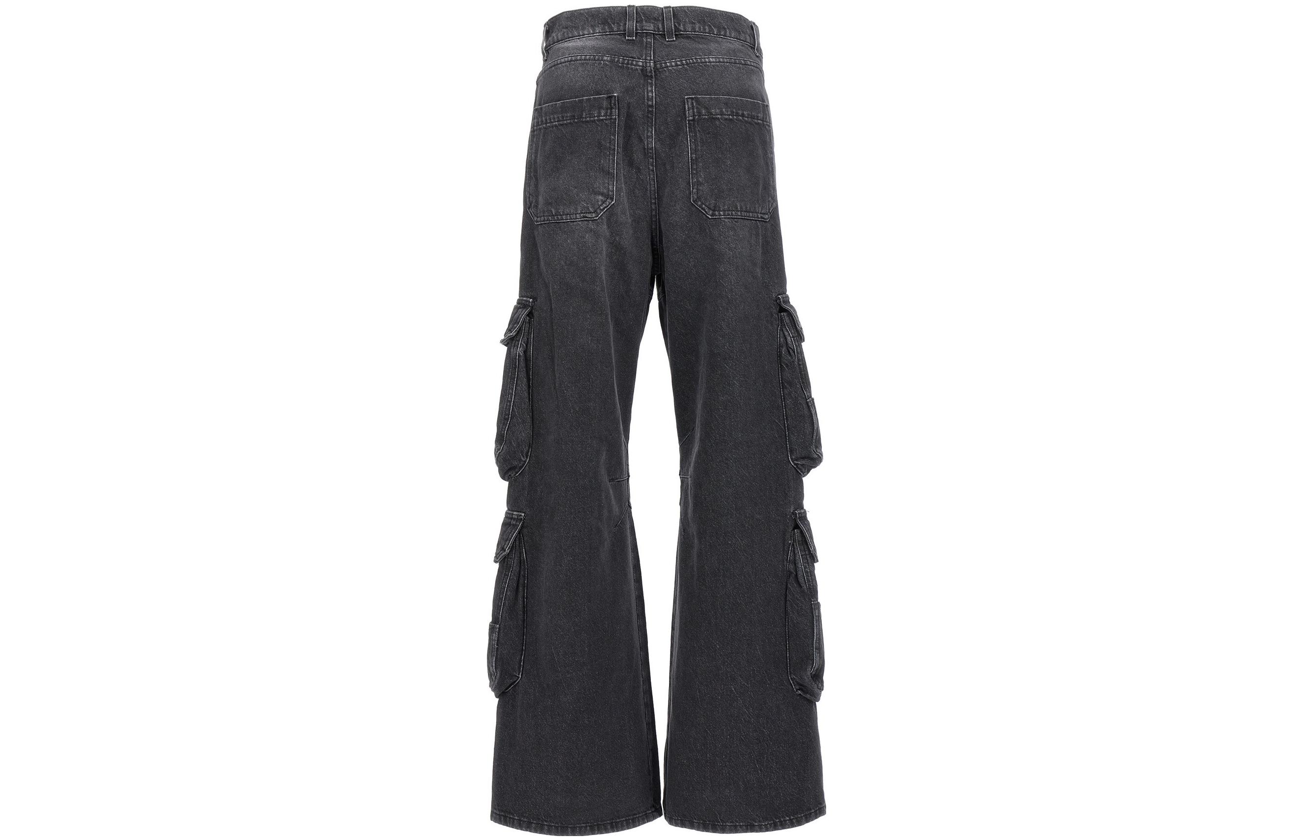 Lookbook DIESEL 1996 D-Sire FW23 Celana Cargo Unisex Low-Waist Wide-Leg Abu-Abu Hitam. A118710HLAA-02