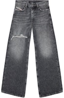 DIESEL 1996 D-Sire FW24 Distressed Low-Rise Baggy Wide-Leg Jeans Unisex Dark Grey A06926007X4-02 DIESEL 1996 D-Sire FW24 Distressed Low-Rise Baggy Wide-Leg Jeans Unisex Dark Grey A06926007X4-02
