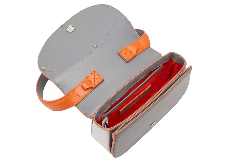 Lookbook 디젤 1DR 숄더백 그레이/오렌지
