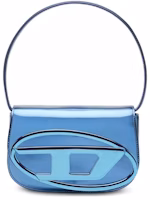 Diesel 1DR Shoulder Bag Mirrored Leather Blue Diesel 1DR Shoulder Bag Mirrored Leather Blue