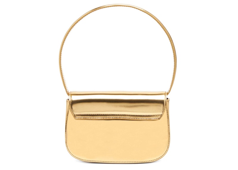 Order Diesel 1DR 鏡面皮革金色肩背包