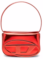 Diesel 1DR Shoulder Bag Mirrored Leather Red Diesel 1DR Shoulder Bag Mirrored Leather Red