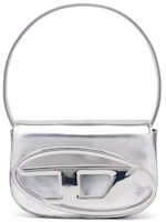 Diesel 1DR Shoulder Bag Mirrored Leather Silver Diesel 1DR Shoulder Bag Mirrored Leather Silver