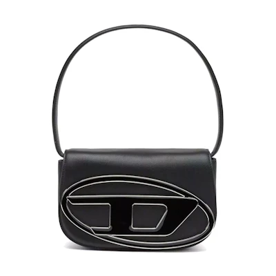 Diesel 1DR Shoulder Bag Nappa Leather Black