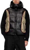 Lookbook DIESEL 24FW Jaket Hoodie Vest Hitam/Beige Patchwork Logo Bersulam A144060DBCH-9XX