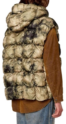 DIESEL Beige Tie-Dye Sleeveless Hooded Zip Vest. A095200DGAN-7BD Purchase DIESEL Beige Tie-Dye Sleeveless Hooded Zip Vest. A095200DGAN-7BD