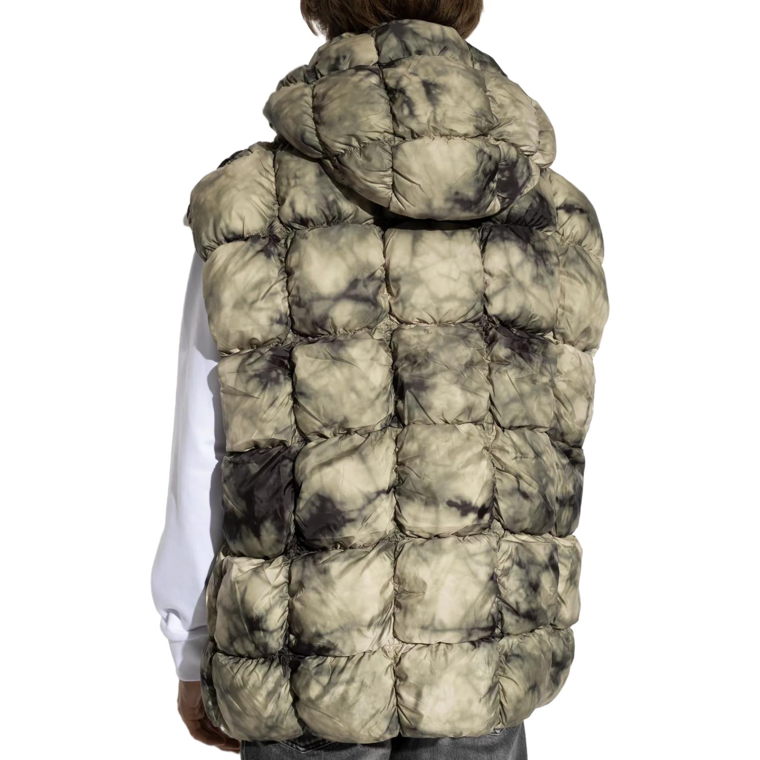 Cheap DIESEL Beige Tie-Dye Vest Lengan Tanpa Hud Zip untuk Lelaki/Wanita. A095200DGAN-7BD