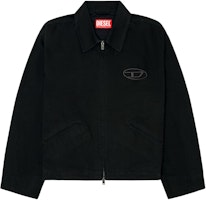 DIESEL Black Barn Stitch Embroidered Distressed Patch Loose Jacket. A141470LIBQ-9XX DIESEL Black Barn Stitch Embroidered Distressed Patch Loose Jacket. A141470LIBQ-9XX