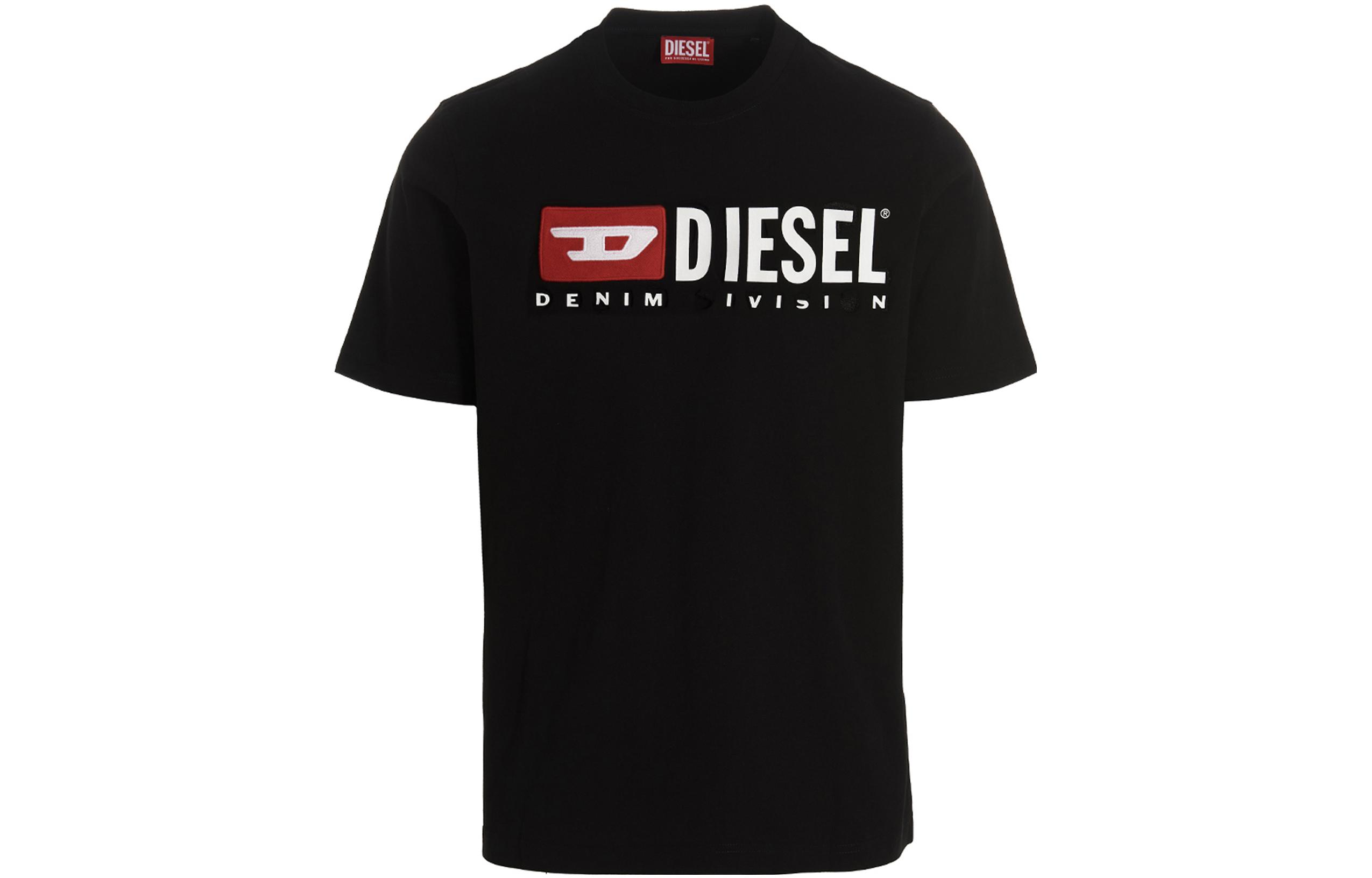 Order DIESEL  Black Crew Neck T-Shirt with Logo Print A114210BLAP-900