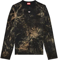 Order DIESEL ブラック ディストレスト ダイ ロングスリーブ プルオーバー Tシャツ. A133840KLAC-9XXA