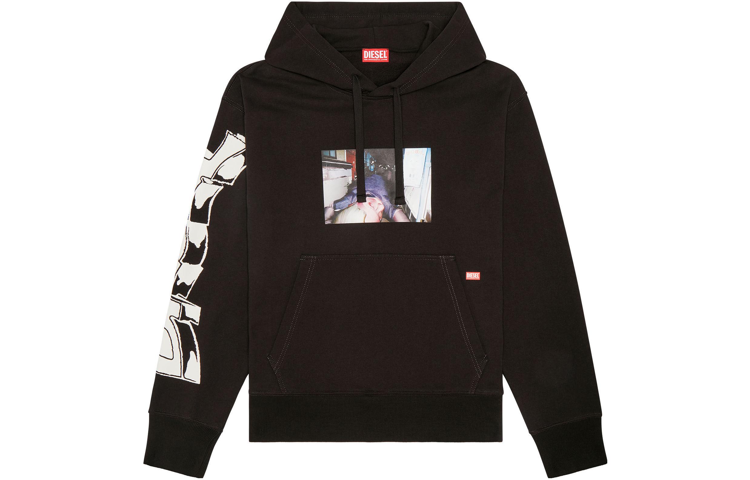 DIESEL  Black Graphic Print Sweatshirt - Comfortable and Stylish A035920IEAX-9XX