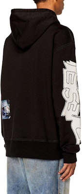 DIESEL Black Graphic Print Sweatshirt - Comfortable and Stylish A035920IEAX-9XX Shop DIESEL Black Graphic Print Sweatshirt - Comfortable and Stylish A035920IEAX-9XX