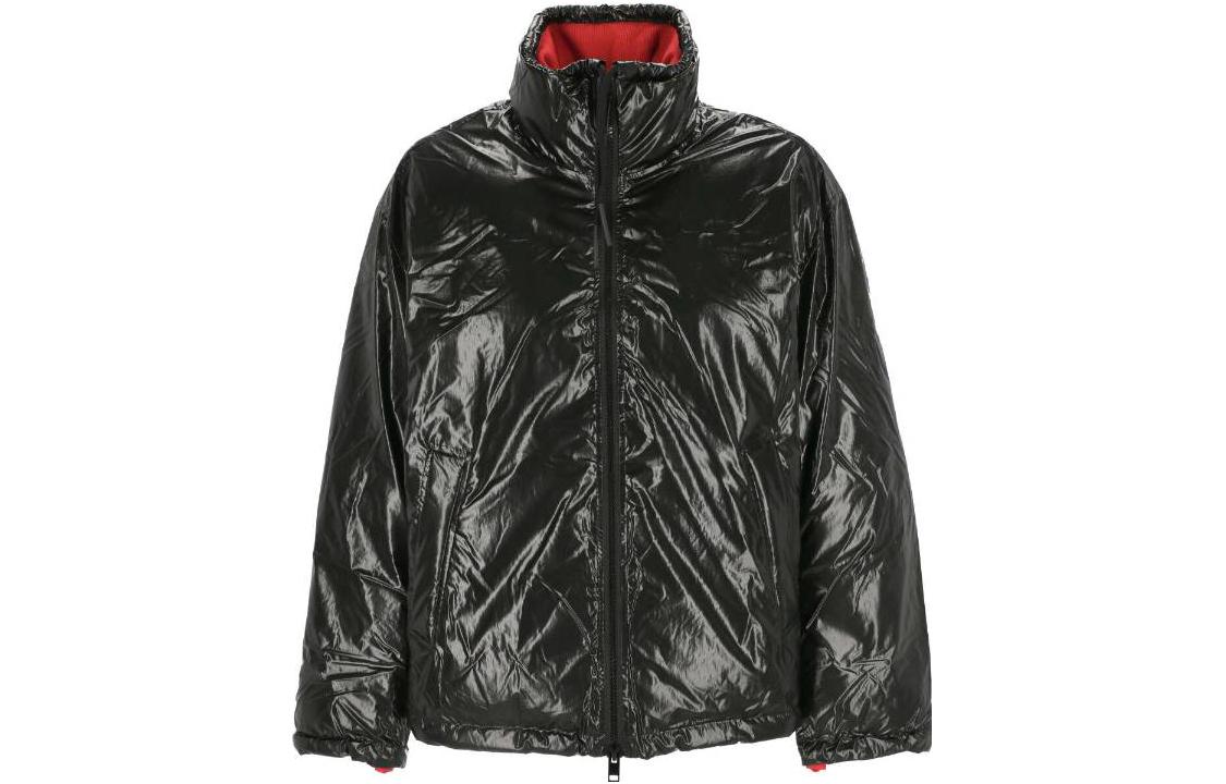 DIESEL  Black High-Neck Zip-Up Logo Jacket Long Sleeve Casualwear. A106070JKKL-9XX