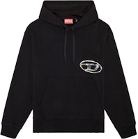 DIESEL Black Hoodie with Logo Print Casual Design A110800JFAV DIESEL Black Hoodie with Logo Print Casual Design A110800JFAV