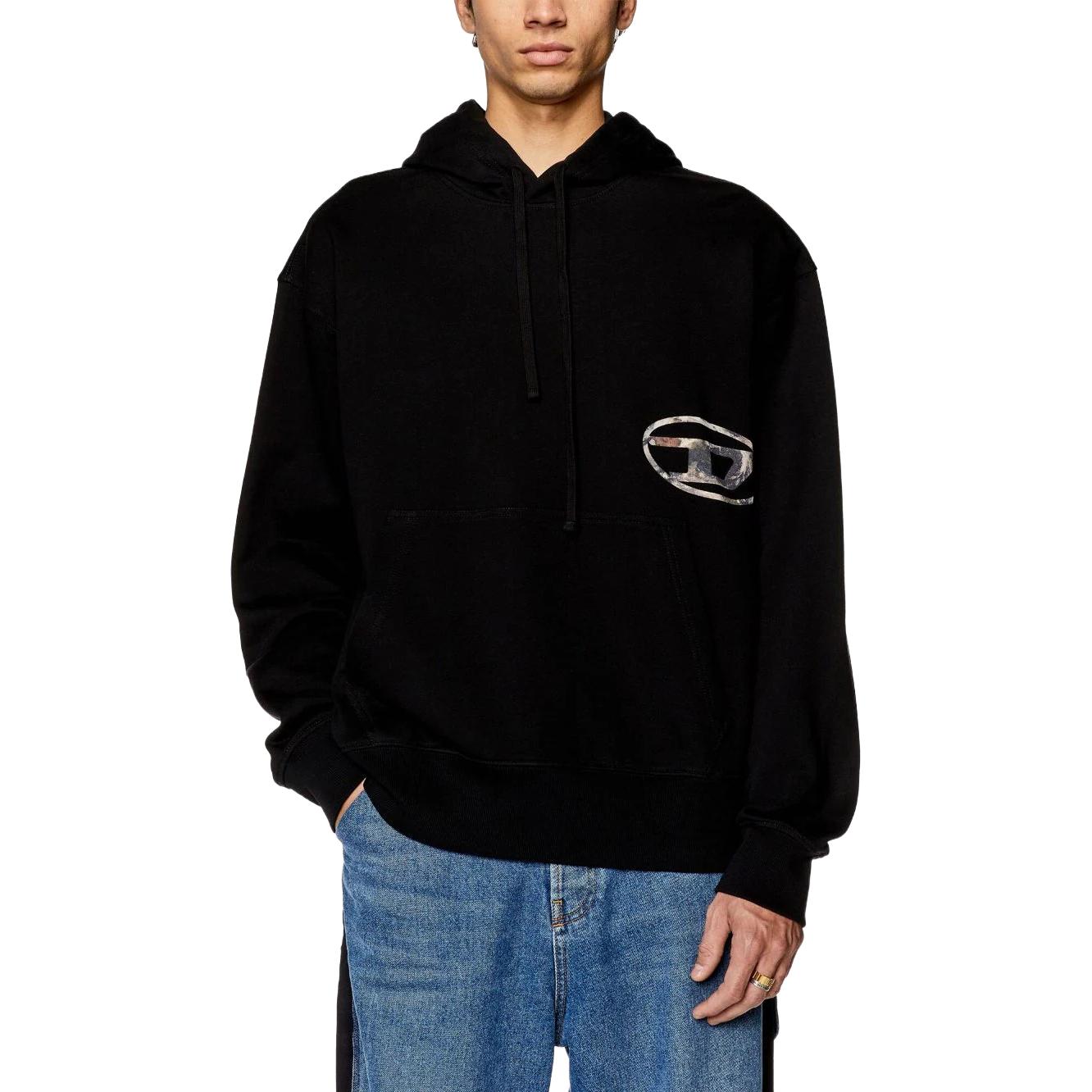 Lookbook DIESEL Sudadera Negra con Estampado de Logo Diseño Casual. A110800JFAV