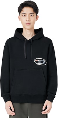 DIESEL Sudadera Negra con Estampado de Logo Diseño Casual. A110800JFAV Sizing DIESEL Sudadera Negra con Estampado de Logo Diseño Casual. A110800JFAV