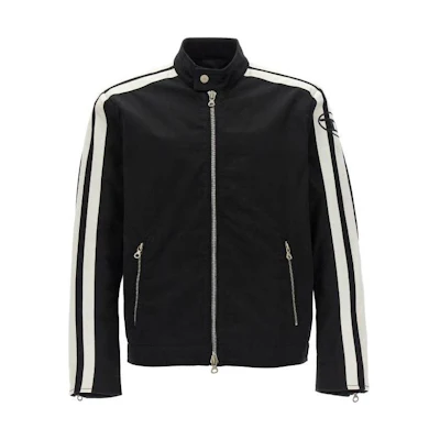 DIESEL Black Long Sleeve Zip-Up Jacket with Stand Collar A104860HYZI9XX