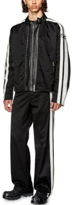 DIESEL Black Long Sleeve Zip-Up Jacket with Stand Collar A104860HYZI9XX Shop DIESEL Black Long Sleeve Zip-Up Jacket with Stand Collar A104860HYZI9XX