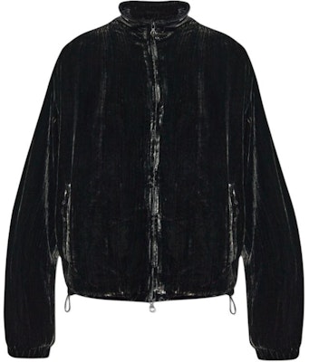 DIESEL Black Loose-Fit Ribbed Hem Drop Shoulder Jacket. A141170LIBW9XX Order DIESEL Black Loose-Fit Ribbed Hem Drop Shoulder Jacket. A141170LIBW9XX