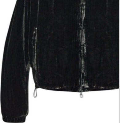 DIESEL Black Loose-Fit Ribbed Hem Drop Shoulder Jacket. A141170LIBW9XX Details for DIESEL Black Loose-Fit Ribbed Hem Drop Shoulder Jacket. A141170LIBW9XX