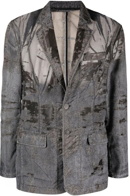 DIESEL 黑色网眼拼接长袖西装夹克 A12555007T7-BLACK Buy DIESEL 黑色网眼拼接长袖西装夹克 A12555007T7-BLACK