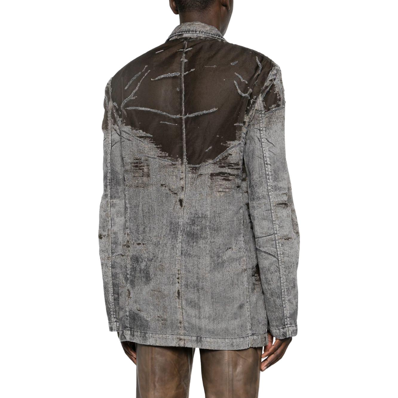 Purchase DIESEL 黑色网眼拼接长袖西装夹克 A12555007T7-BLACK