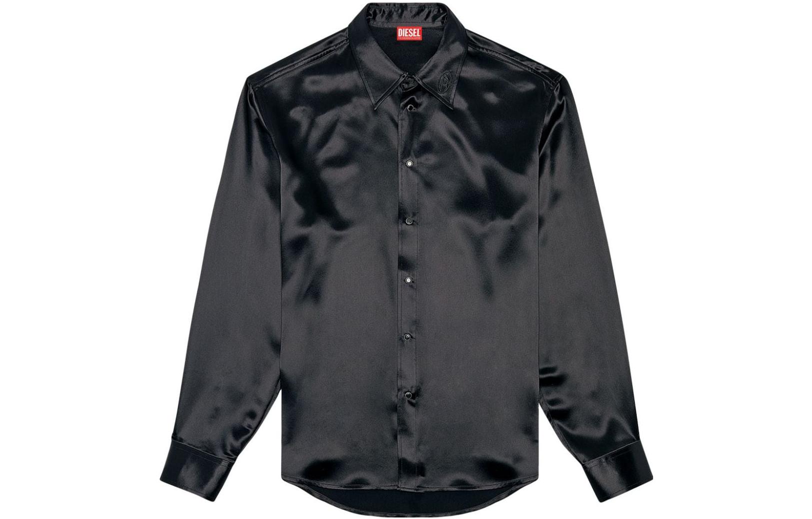 DIESEL  Black Oversized Comfy Long-Sleeve Solid Shirt Jacket A132950QIAP-BLACK