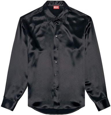 디젤 블랙 오버사이즈 컴피 롱슬리브 솔리드 셔츠 자켓 A132950QIAP-BLACK Buy 디젤 블랙 오버사이즈 컴피 롱슬리브 솔리드 셔츠 자켓 A132950QIAP-BLACK