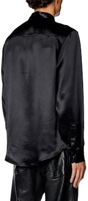 디젤 블랙 오버사이즈 컴피 롱슬리브 솔리드 셔츠 자켓 A132950QIAP-BLACK Shop 디젤 블랙 오버사이즈 컴피 롱슬리브 솔리드 셔츠 자켓 A132950QIAP-BLACK