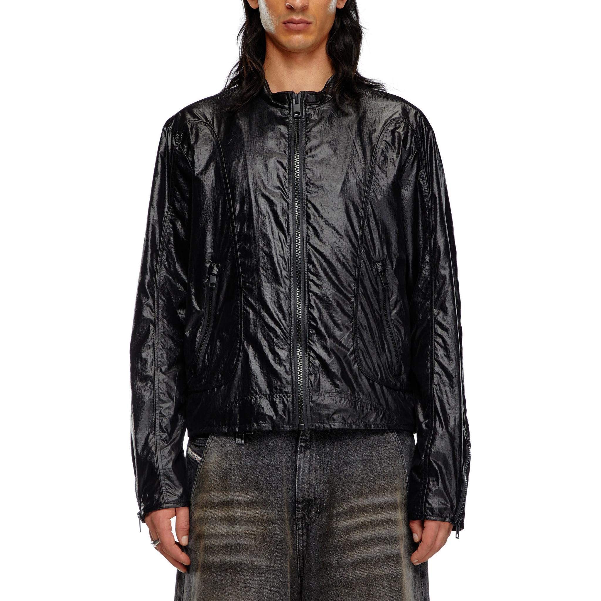 Lookbook DIESEL 黑色防撕面料长袖拉链夹克 A14410ONKBK-9XX